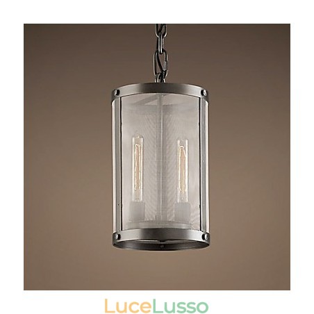 Lampada a sospensione a 2 luci con paralume trasparente Lampada a sospensione a 2 luci con paralume trasparente