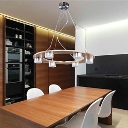 Lampade a sospensione moderne contemporanee in legno e bambù