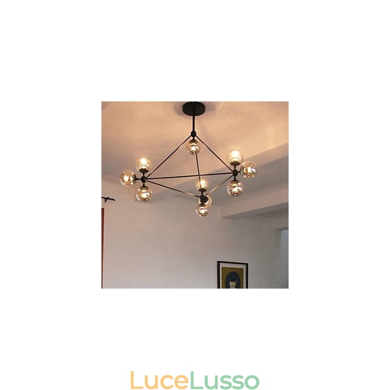 Lampada a sospensione in metallo con pittura di campagna Garage