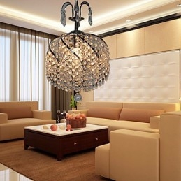 Elegante lampada a sospensione in cristallo con 1 luce