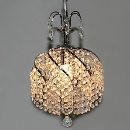 Elegante lampada a sospensione in cristallo con 1 luce