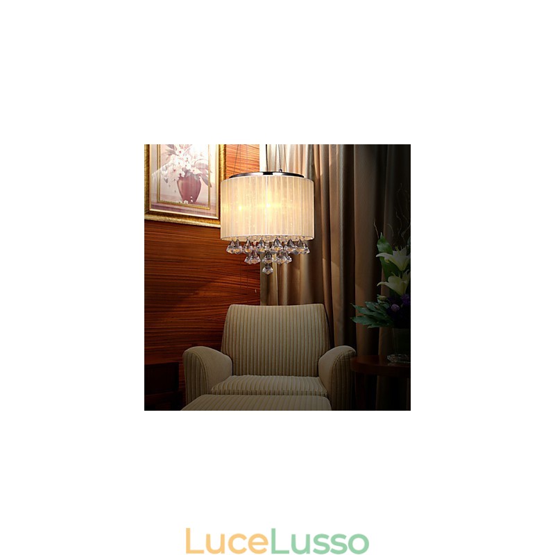 Elegante lampada a sospensione in cristallo con 4 luci