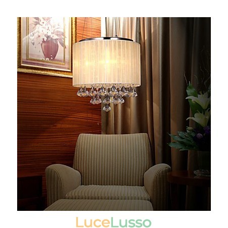 Elegante lampada a sospensione in cristallo con 4 luci Elegante lampada a sospensione in cristallo con 4 luci