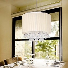 Elegante lampada a sospensione in cristallo con 4 luci