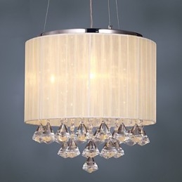 Elegante lampada a sospensione in cristallo con 4 luci