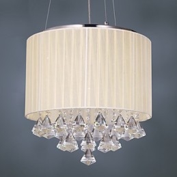Elegante lampada a sospensione in cristallo con 4 luci