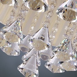 Elegante lampada a sospensione in cristallo con 4 luci