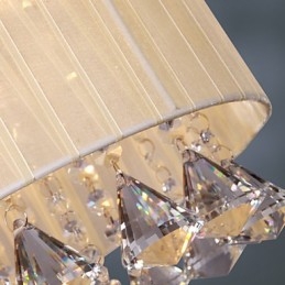 Elegante lampada a sospensione in cristallo con 4 luci