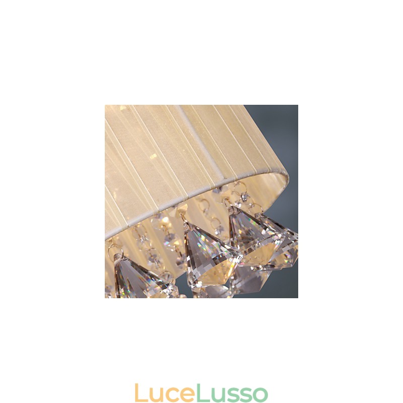 Elegante lampada a sospensione in cristallo con 4 luci