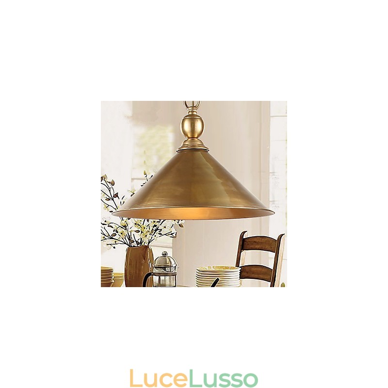 Lampada a sospensione in ottone puro Mini Style Tradizionale Classico Metallo