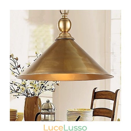 Lampada a sospensione in ottone puro Mini Style Tradizionale Classico Metallo Lampada a sospensione in ottone puro Mini Style Tradizionale Classico Metallo