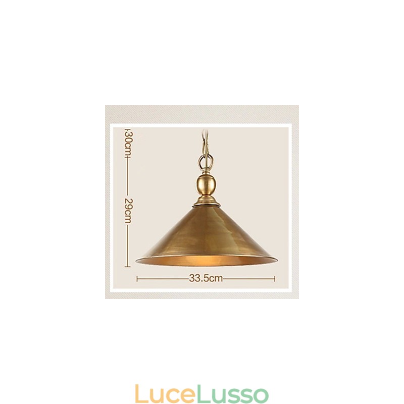 Lampada a sospensione in ottone puro Mini Style Tradizionale Classico Metallo