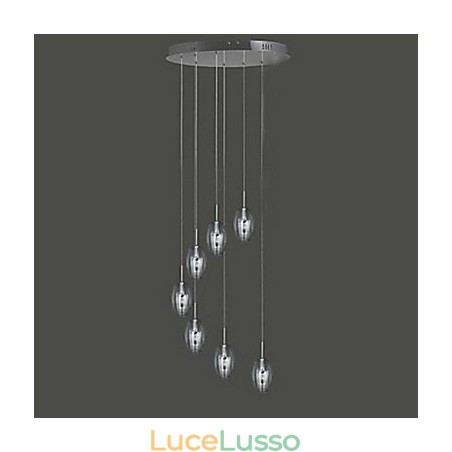 Lampada a sospensione in metallo cromato a tamburo, moderna, contemporanea, tradizionale, classica Lampada a sospensione in metallo cromato a tamburo, moderna, contemporanea, tradizionale, classica