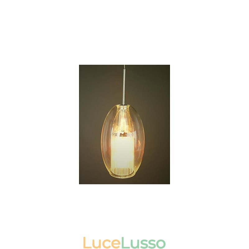 Lampada a sospensione in metallo cromato a tamburo, moderna, contemporanea, tradizionale, classica