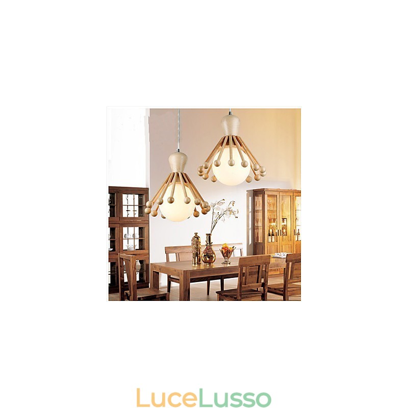 Lampadario in legno da giardino Lampadario in legno nordico semplice 2