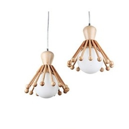 Lampadario in legno da giardino Lampadario in legno nordico semplice 2