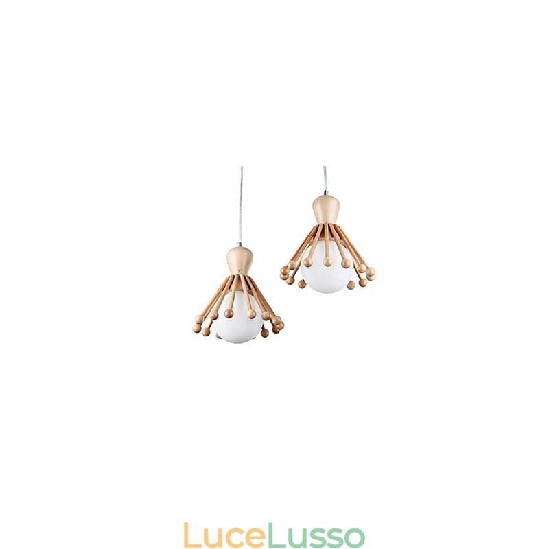 Lampadario in legno da giardino Lampadario in legno nordico semplice 2
