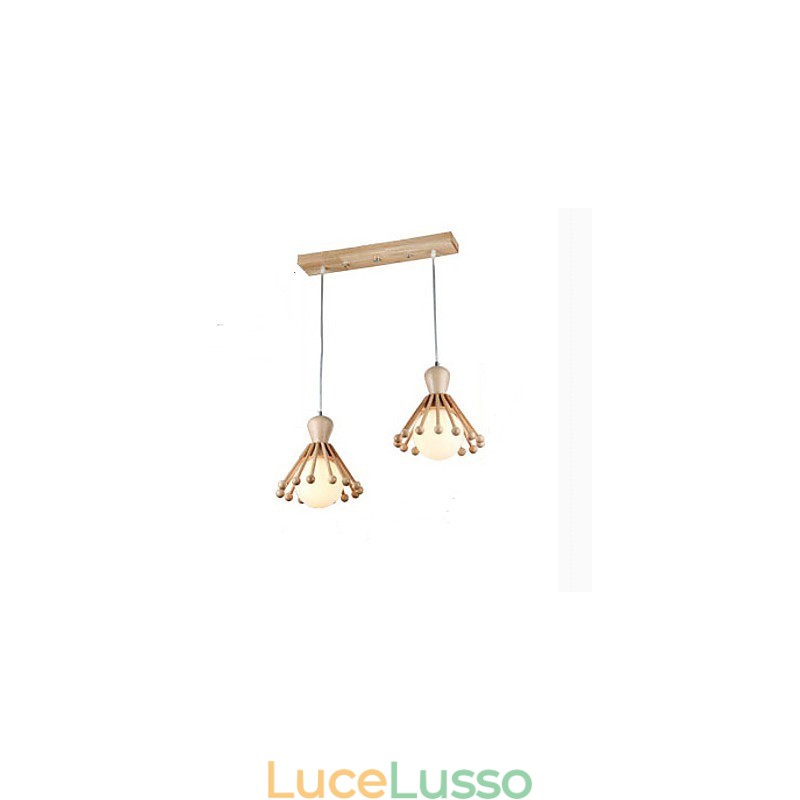 Lampadario in legno da giardino Lampadario in legno nordico semplice 2