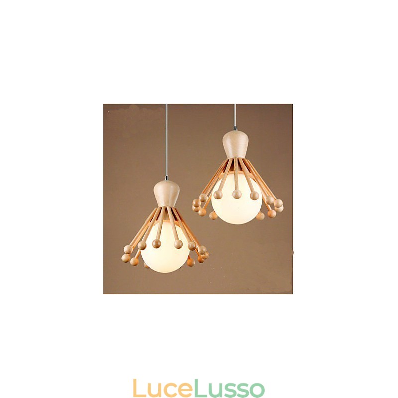 Lampadario in legno da giardino Lampadario in legno nordico semplice 2