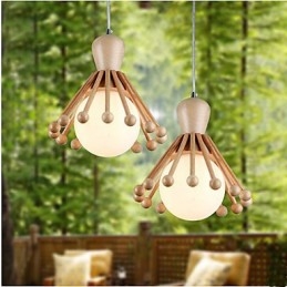 Lampadario in legno da giardino Lampadario in legno nordico semplice 2