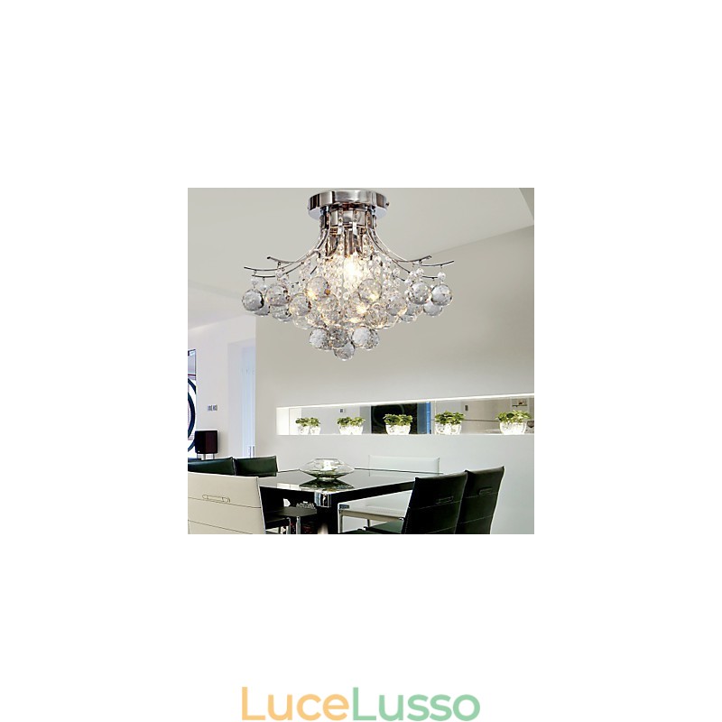 Lampadario moderno in cristallo 3 luci