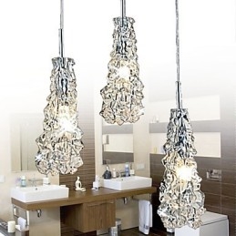 Lampadario Tradizione Classico in vetro trasparente a 3 luci