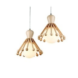 Lampadario in legno da giardino Lampadario in legno nordico semplice 2