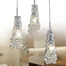 Lampadario Tradizione Classico in vetro trasparente a 3 luci
