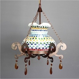 Lampadario vintage singolo in stile industriale pastorale con un posto