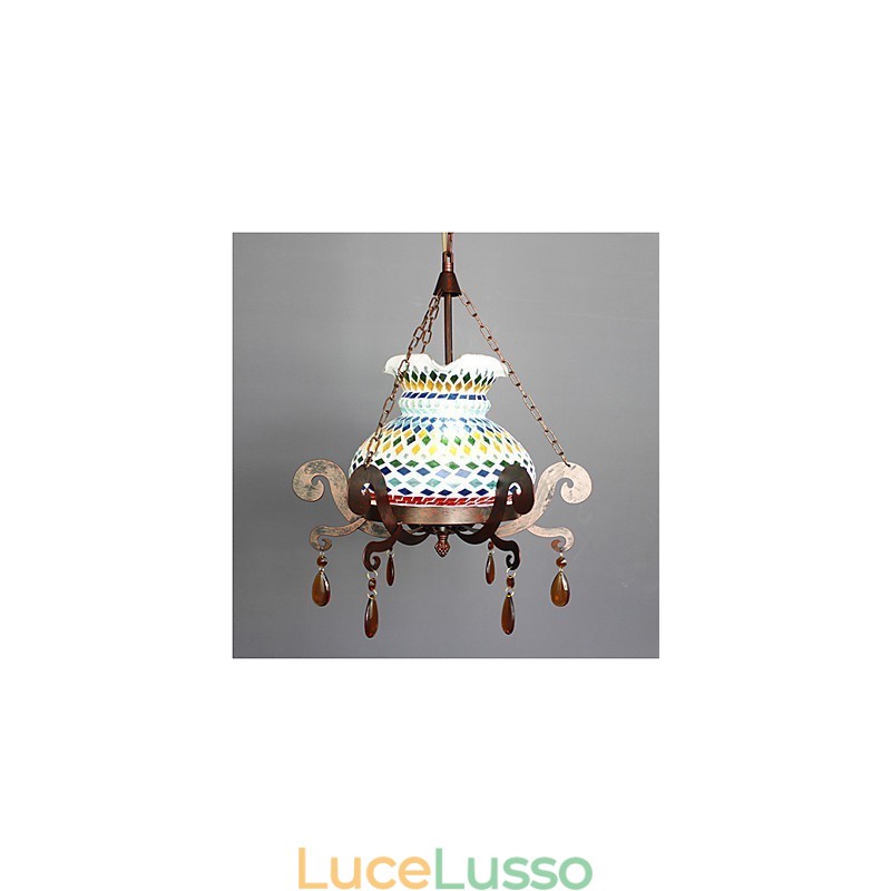Lampadario vintage singolo in stile industriale pastorale con un posto