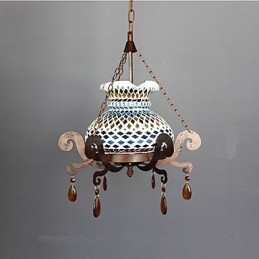 Lampadario vintage singolo in stile industriale pastorale con un posto