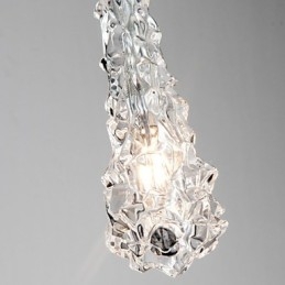 Lampadario Tradizione Classico in vetro trasparente a 3 luci