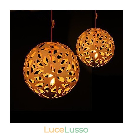 Lampadario Mini Stile Lanterna Legno Bambù Lampadario Mini Stile Lanterna Legno Bambù