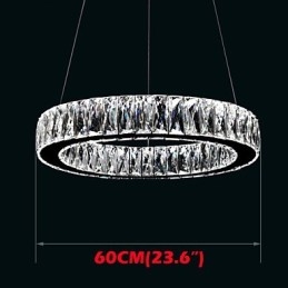 Lampadari di cristallo Illuminazione Moderna Anelli Singoli K9 Grandi lampade da soffitto per interni in cristallo