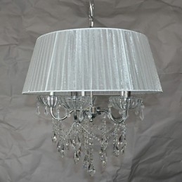 Delicato modello di sospensione chic a 5 luci con fiori