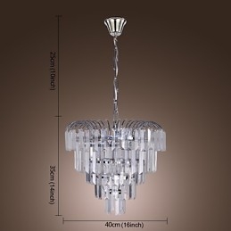 Lussuoso lampadario di cristallo