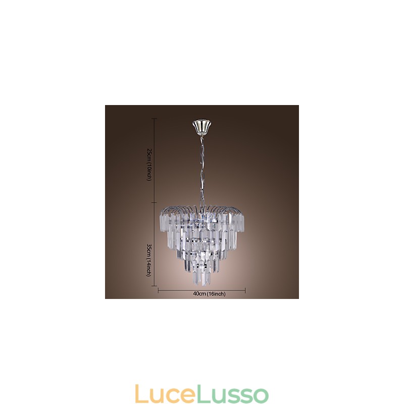 Lussuoso lampadario di cristallo