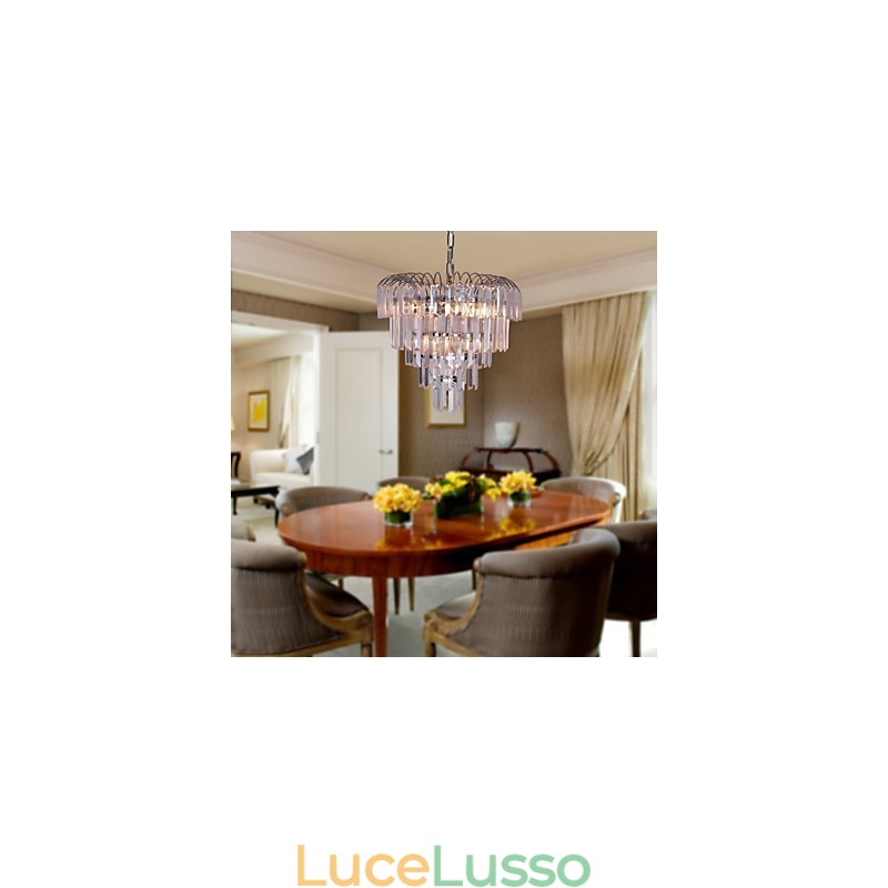 Lussuoso lampadario di cristallo