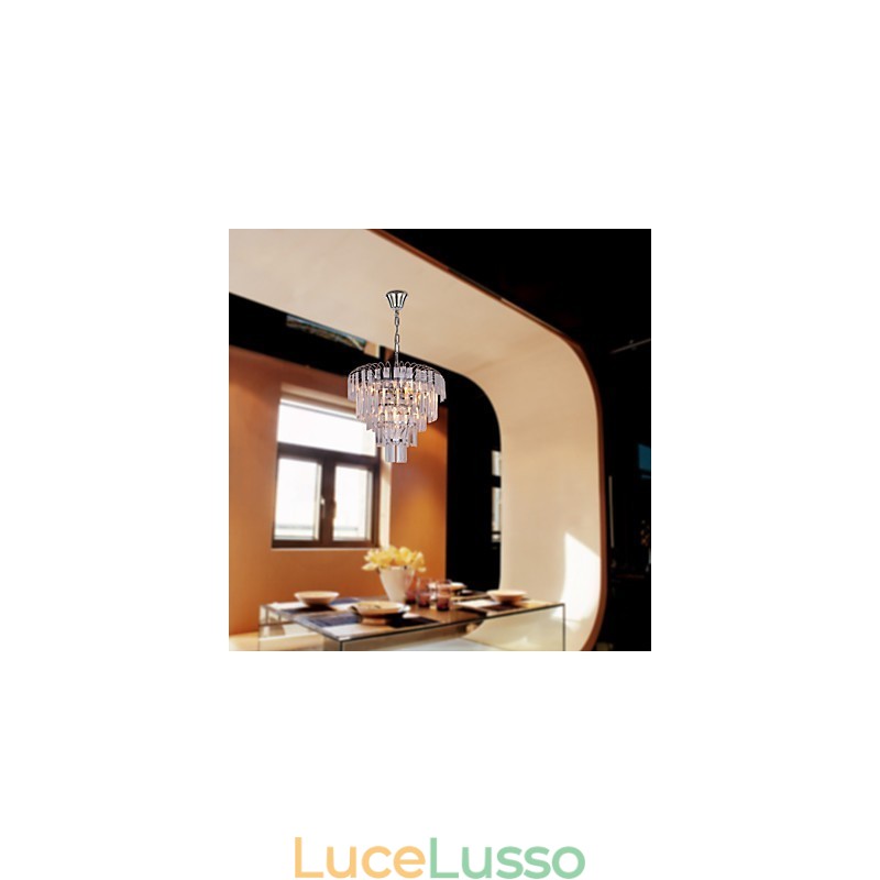 Lussuoso lampadario di cristallo