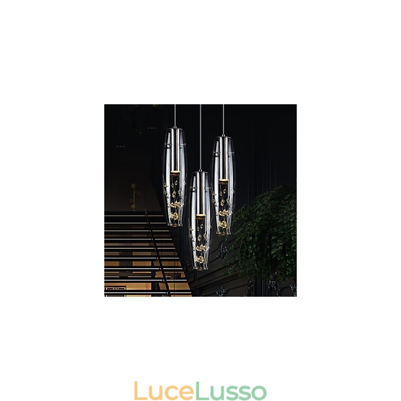 Lampada a sospensione moderna e contemporanea in metallo galvanizzato stile mini per bambini