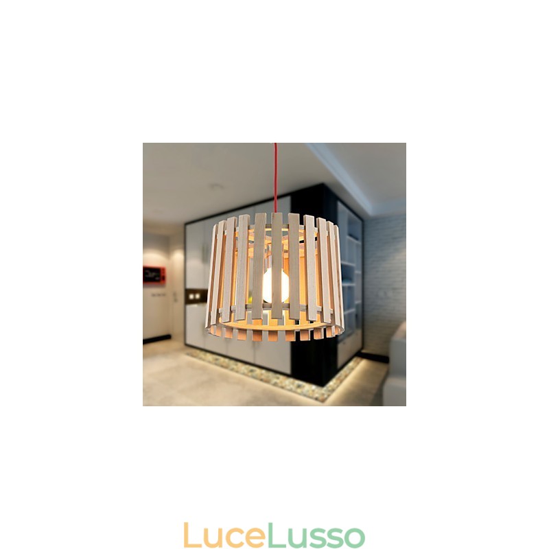 Lampade a sospensione Mini Style Modern Contemporary Legno