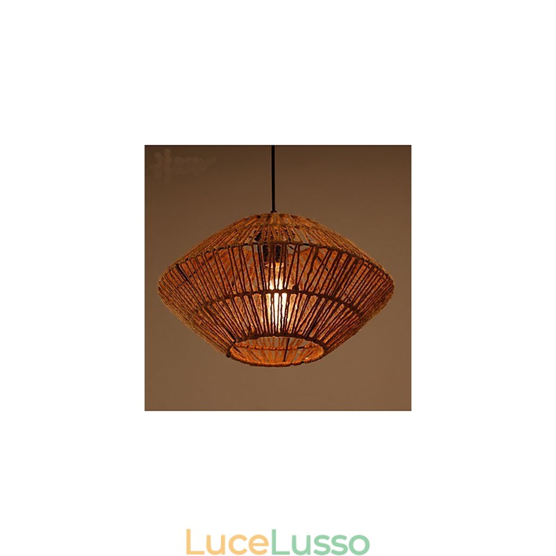 Lampadario in corda intrecciata a mano Americange