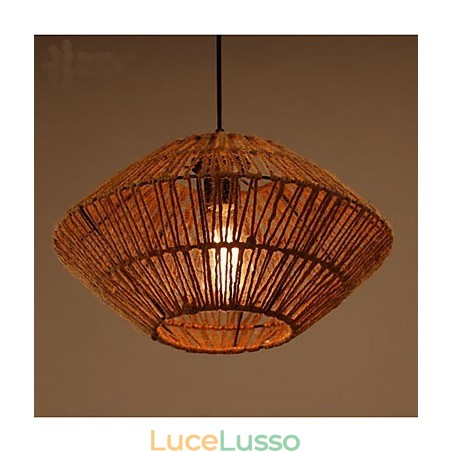 Lampadario in corda intrecciata a mano Americange Lampadario in corda intrecciata a mano Americange