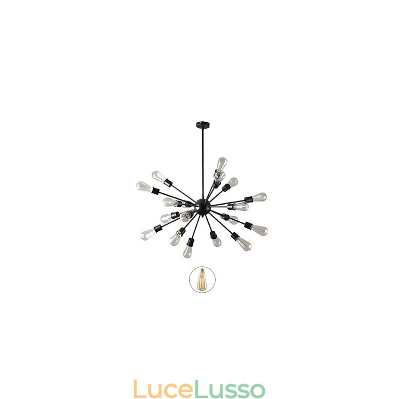 Moderna lampada a sospensione da 20 luci con caratteristica radiale