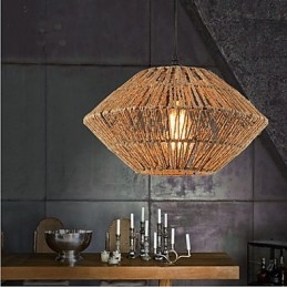 Lampadario in corda intrecciata a mano Americange