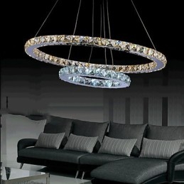 Lampadario a sospensione per hotel, lampadario di cristallo, lampade da soffitto, apparecchi con bianco caldo e freddo