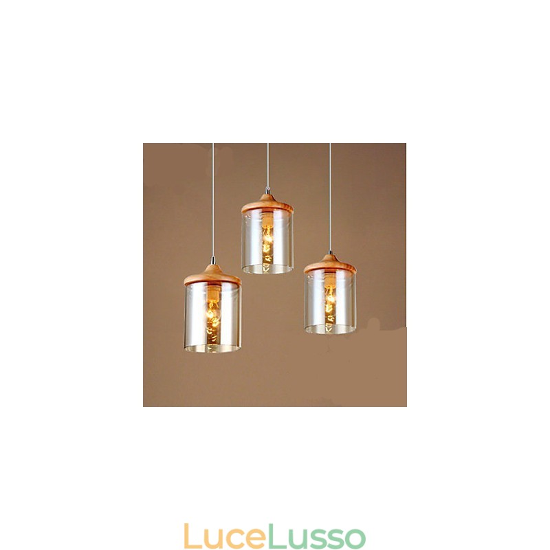 Lampada a sospensione piccola in vetro artistico