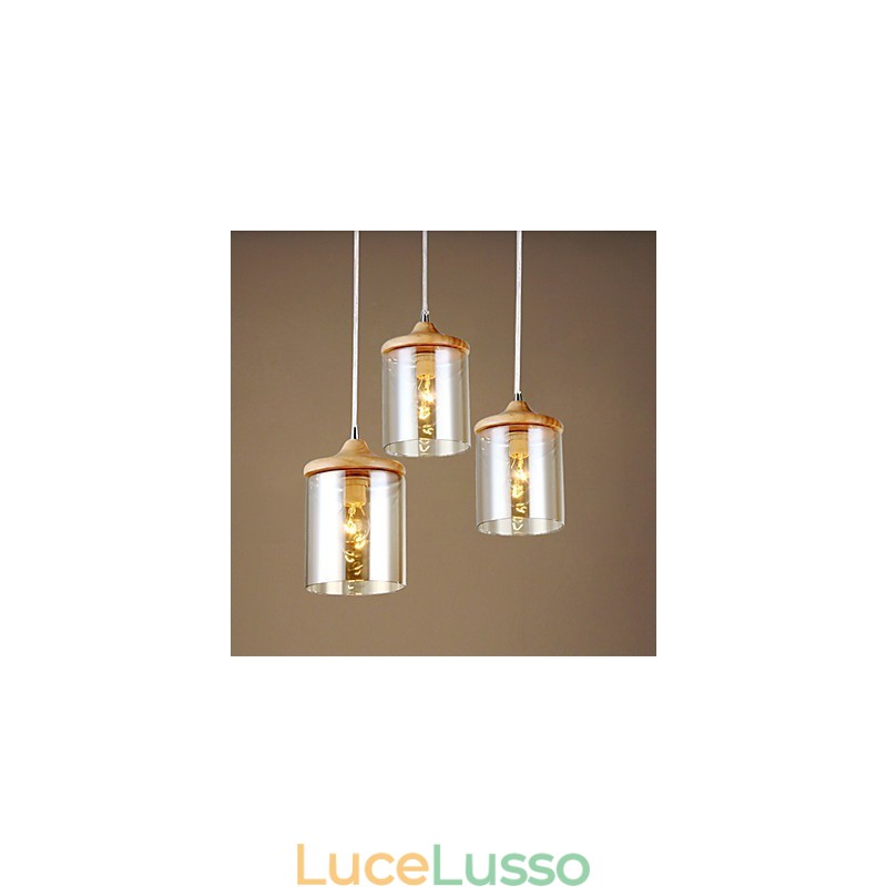 Lampada a sospensione piccola in vetro artistico