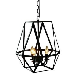 Lampada a sospensione in metallo dipinto in stile Country Mini