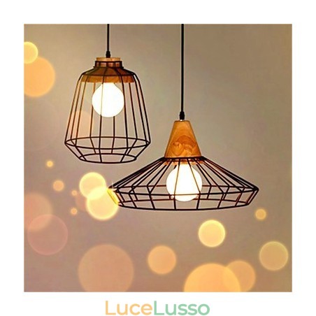 Lampadario in ferro battuto a forma di gabbia per uccelli retrò americano Lampadario in ferro battuto a forma di gabbia per uccelli retrò americano
